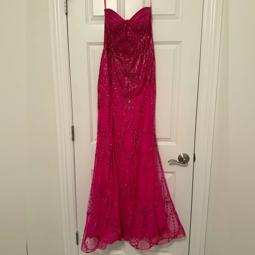 Clarisse Vibrant Pink Dress